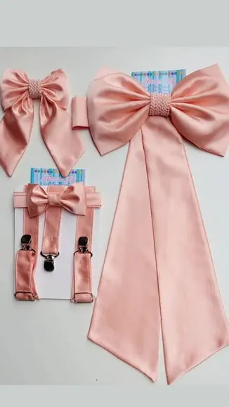 Cinto para Vestido Daminha Suspensório e Gravata Pajem