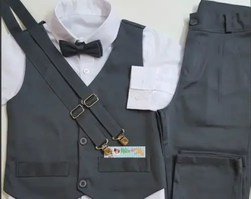Roupa Pajem Cinza Chumbo