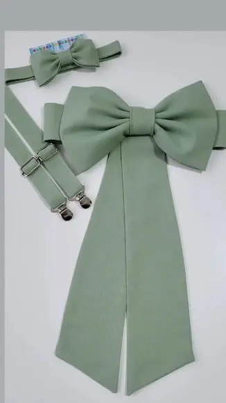 Cinto para Vestido Daminha Verde Oliva Mais Suspensório e Gr