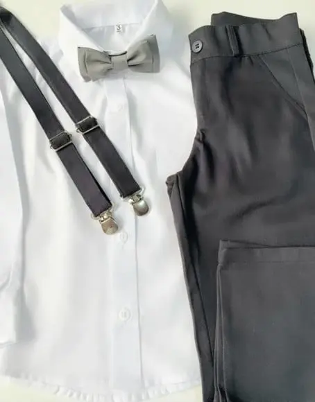 Roupa Pajem Cinza Chumbo