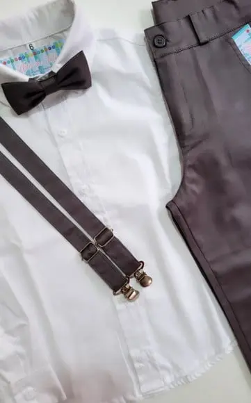 Roupa Pajem Cinza Chumbo