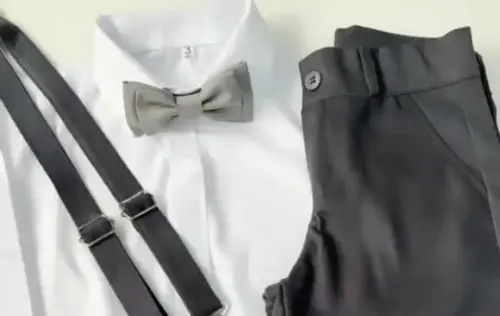 Roupa Pajem Cinza Chumbo