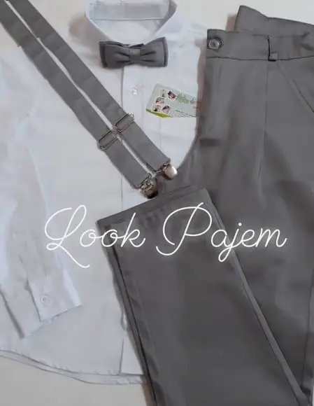 Roupa Pajem Cinza Chumbo