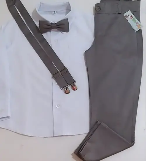 Roupa Pajem Cinza Chumbo