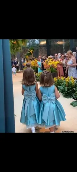 Cinto para Vestido Daminha Azul Turquesa