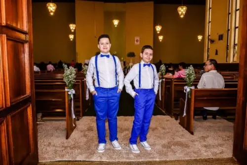 Roupa Pajem Azul Royal