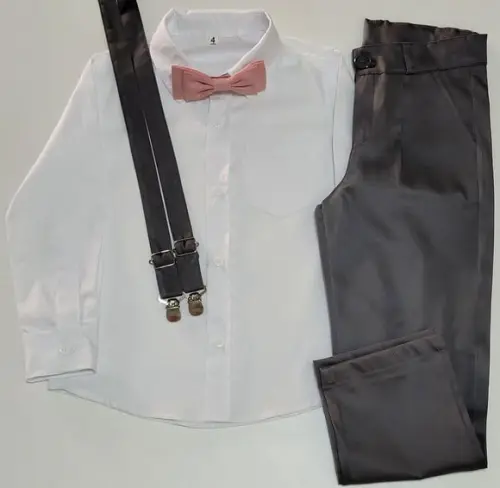 Roupa Pajem Cinza Chumbo