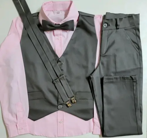 Roupa Pajem Cinza Chumbo