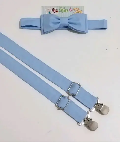 Suspensório e Gravata Azul