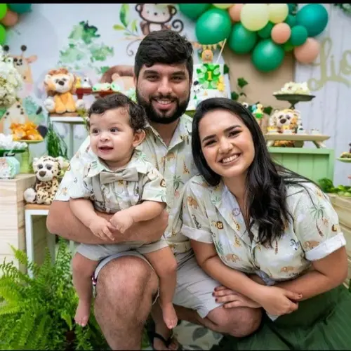 Roupa Safari Tal Pai Tal Filho e Mãe