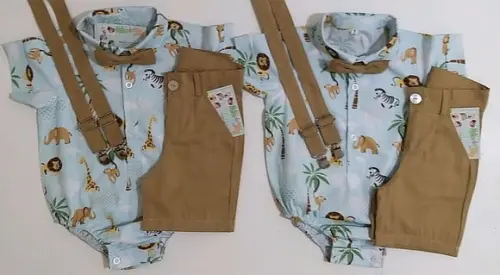 Roupa Safari para Gêmeos Menino