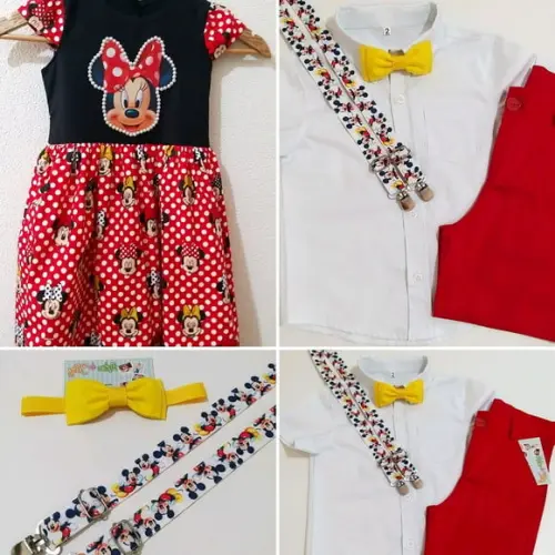 Roupa Mickey e Minnie para gêmeos