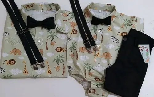 Roupa Safari Filho Camisa Pai