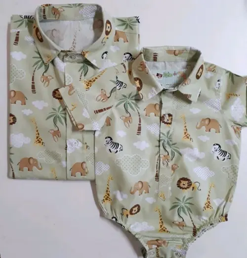 Camisa Pai Look Filho Safari
