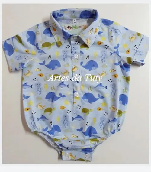 Camisa Body Fundo do Mar