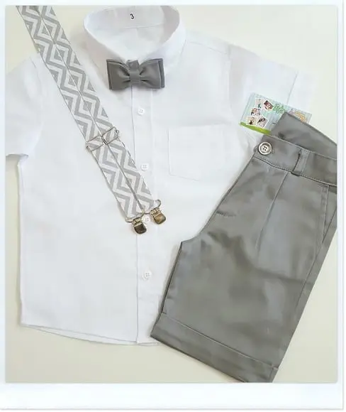 Roupa Pajem Bermuda e Camisa