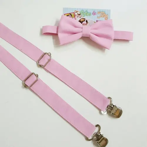 Suspensorio + Gravata Rosa