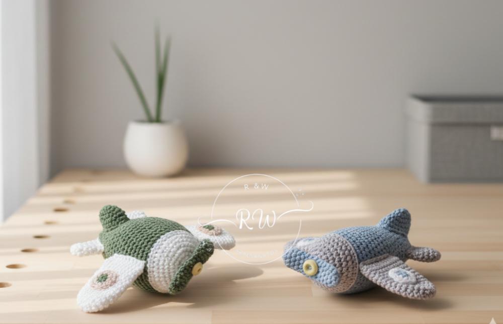 Kit Urso Aviador - Amigurumi - Decoração Quarto Bebê