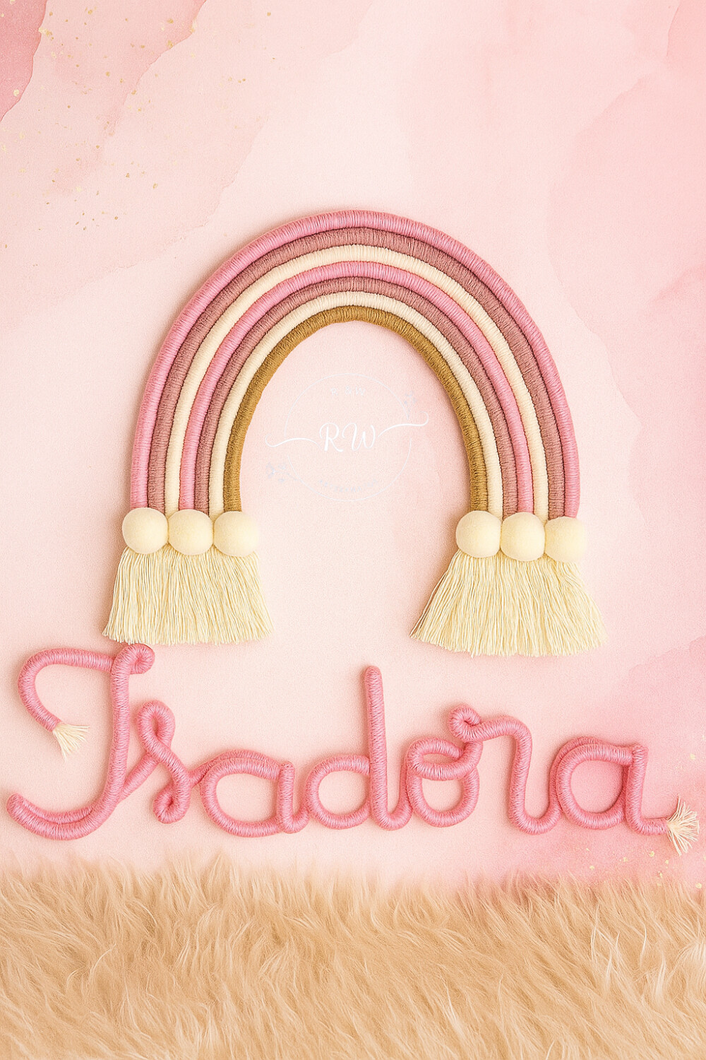 Decoração Quarto Infantil | Macramê| Arco-íris e Nome