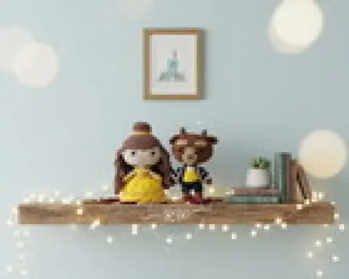 Kit Amigurumi Bela e a Fera em Crochê Brinquedo Artesanal