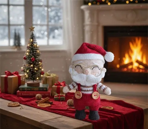 Papai Noel Amigurumi de Crochê - decoração de Natal Exclusivo
