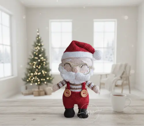 Papai Noel Amigurumi de Crochê - decoração de Natal Exclusivo