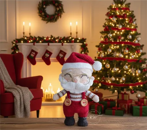 Papai Noel Amigurumi de Crochê - decoração de Natal Exclusivo