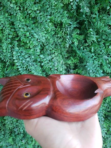 Cinzeiro de madeira modelo Coruja cod 02