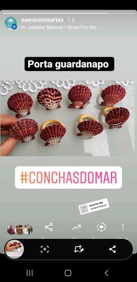 Porta guardanapos de conchas 8 unidades