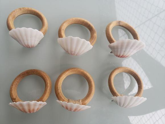 Porta Guardanapos de Conchas 6 Unidades