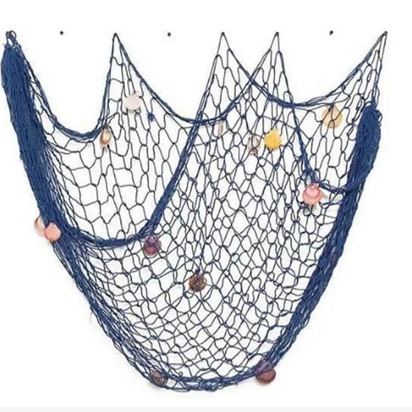 Rede de Pesca Decorativa com Conchas