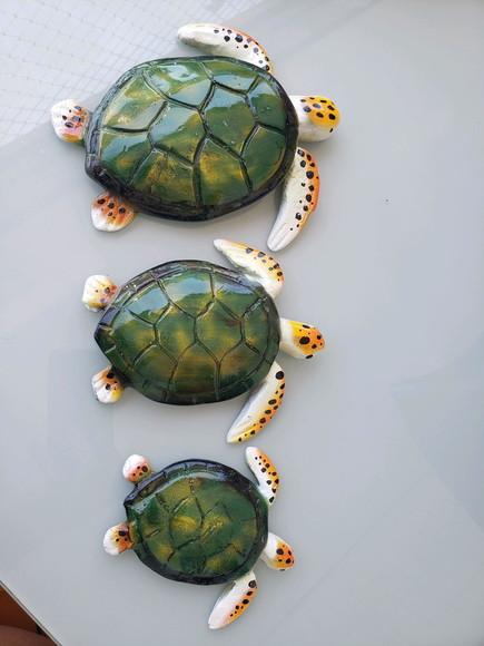 Tartaruga de Fibra Parede Trio