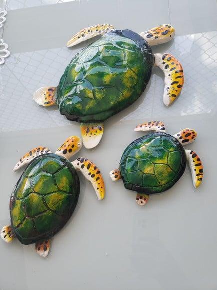 Tartaruga de Fibra Parede Trio G