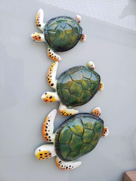 Tartaruga de Fibra Parede Trio