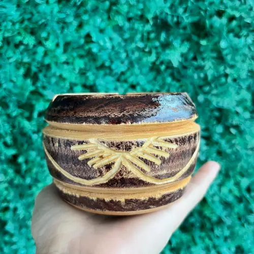 Cinzeiro de Madeira Redondo
