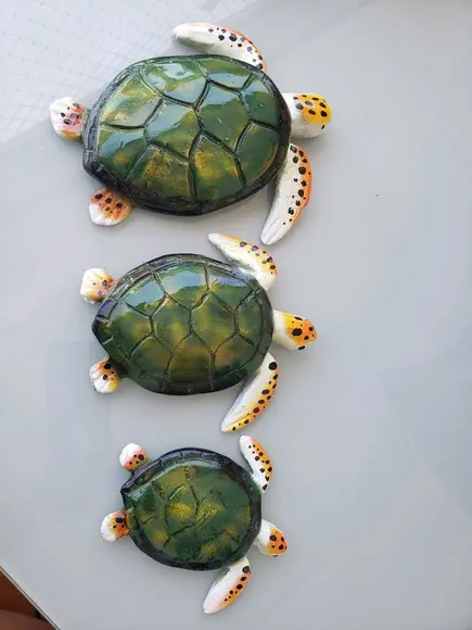 Tartaruga de Fibra Parede Trio