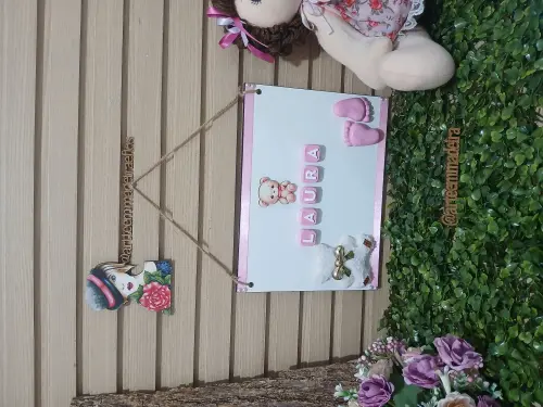 Porta Maternidade  - Placa Decorativa Ursinho Ursinha