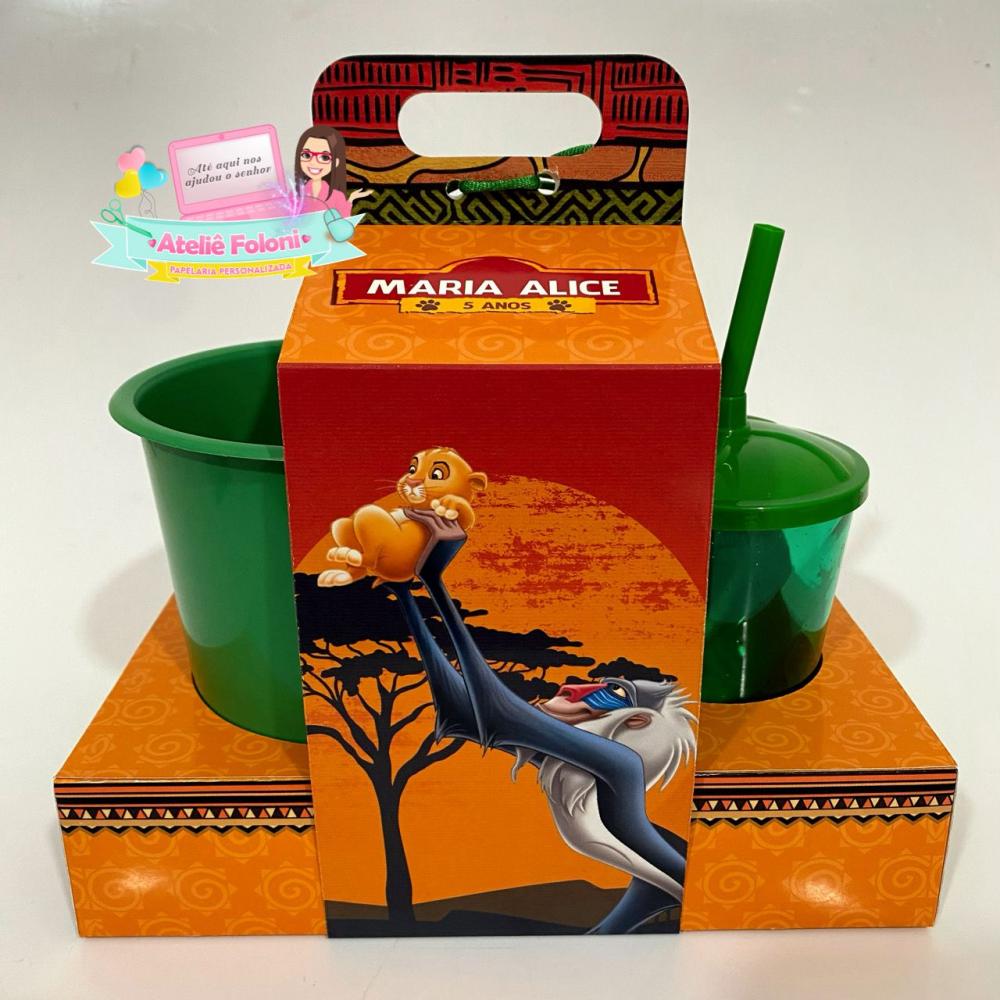 Kit Cineminha na caixa com alça Rei Leão