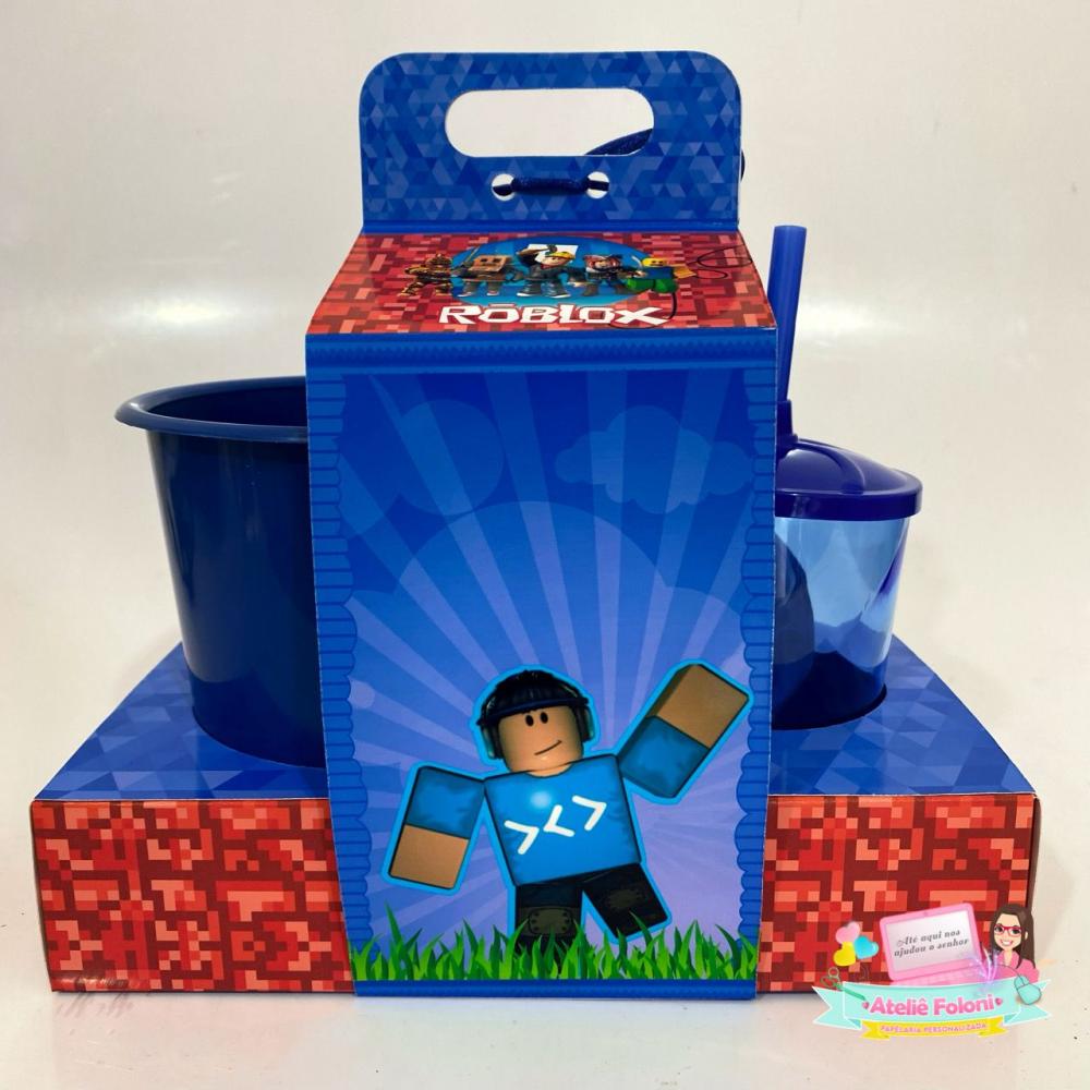 Kit Cineminha na caixa com alça Roblox