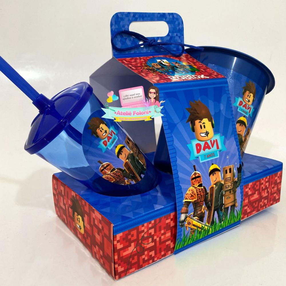 Kit Cineminha na caixa com alça Roblox