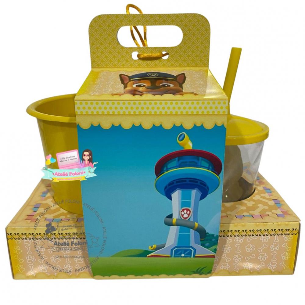 Kit Cineminha na caixa com alça Patrulha Canina