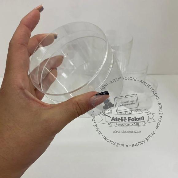 25 Pote Redondo Acrílico 9x9 Transparente (vazio)