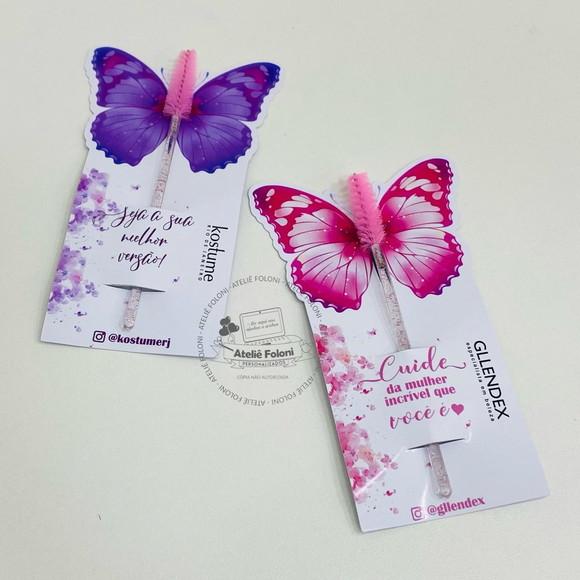 500 Card Borboleta com Escovinha de Cílios Personalizado