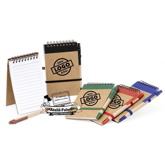 Bloco de Anotações Ecológico com Caneta Personalizado