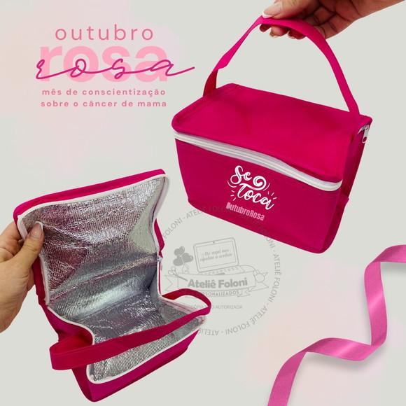 Bolsa Térmica 3 Litros até 6 Latas Outubro Rosa