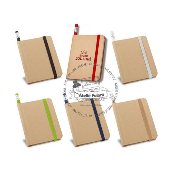 Caderno A7 de Capa Rígida em Papel 140 Pag Personalizado