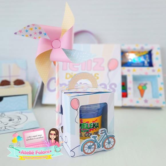 Caixa Catavento com Areia Mágica Dia das Crianças