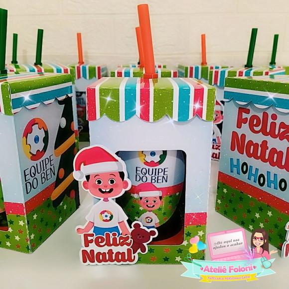 Caixa com copo Twister Personalizado Natal