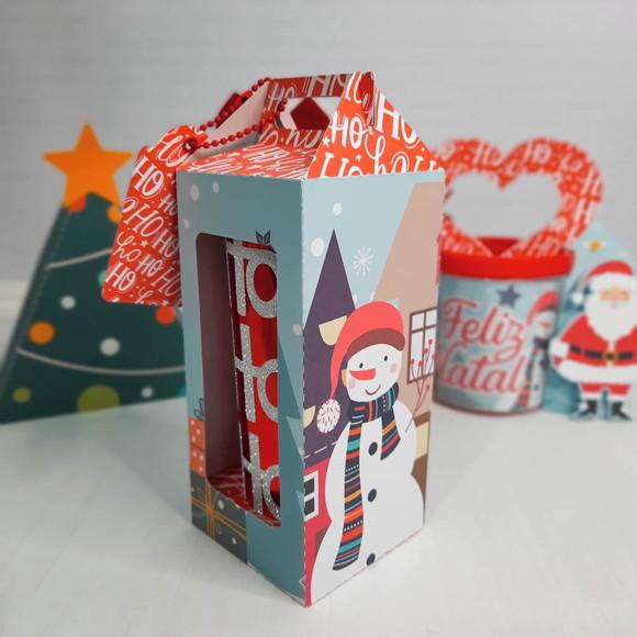 Caixa com COPO long drink personalizado Natal