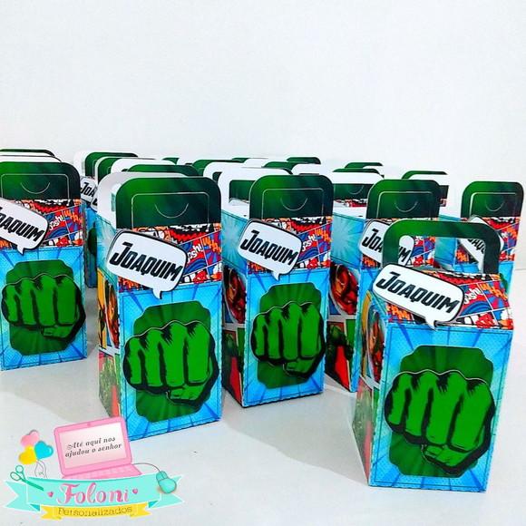 Caixa milk com alça Vingadores